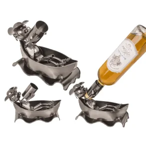 Vin i badet Vinflaskeholder metal