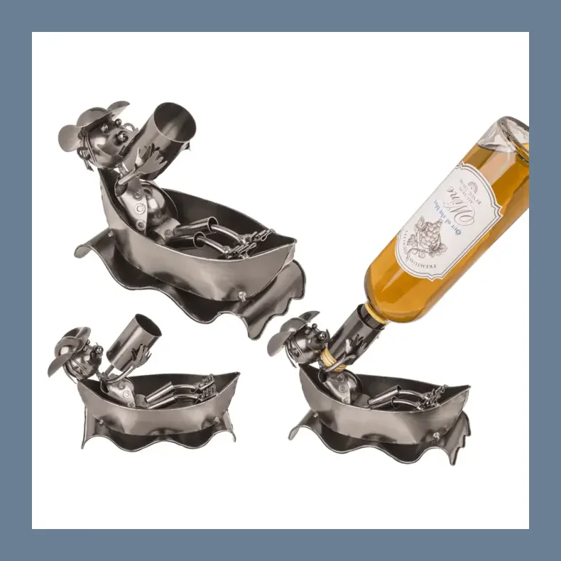 Vin i badet Vinflaskeholder metal