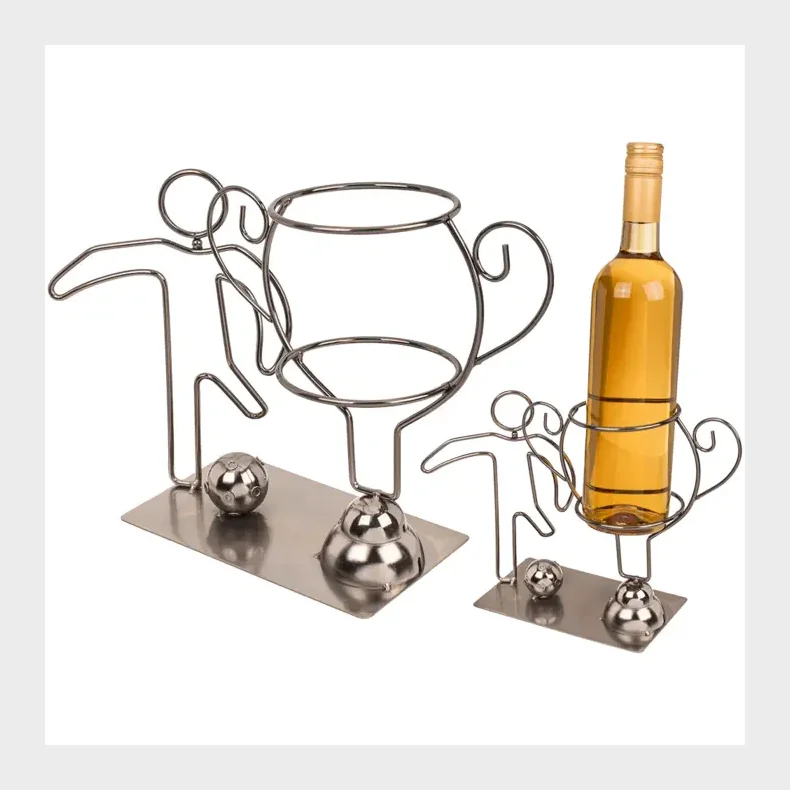 Fodboldtema Vinflaskeholder Metal