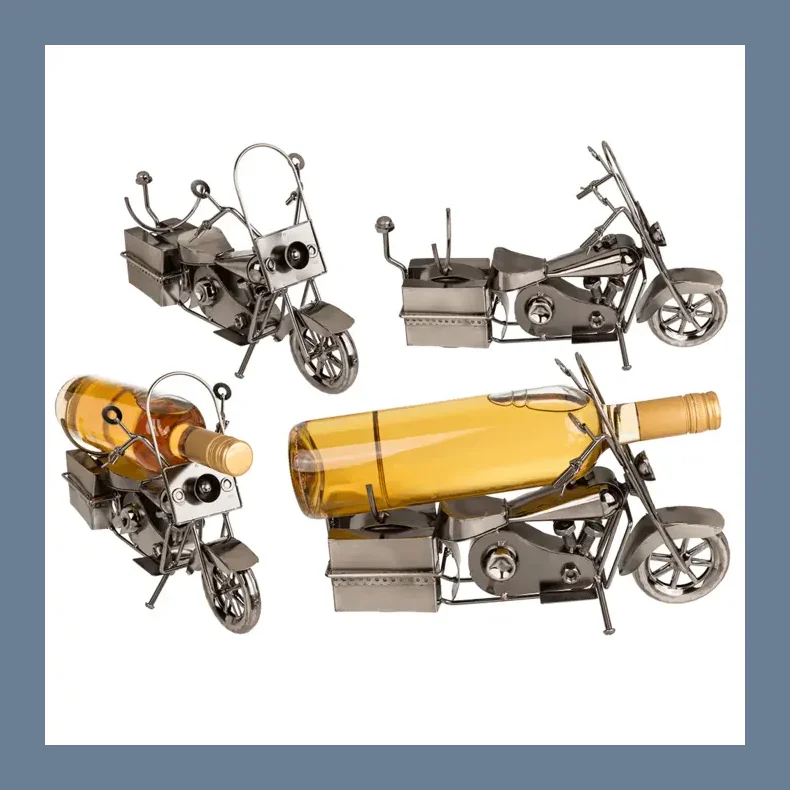 motorcykel 4 Vinflaskeholder metal