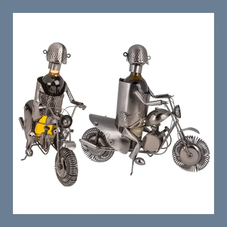 motorcykel 3 Vinflaskeholder metal