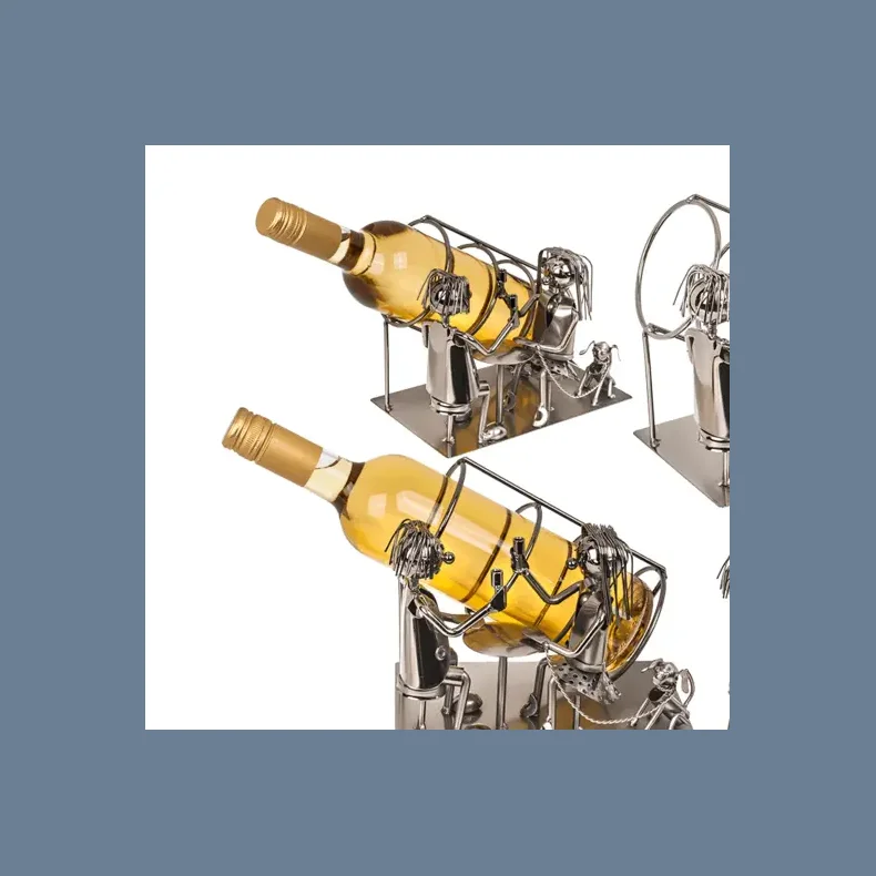 K�rlighed 2 Vinflaskeholder metal