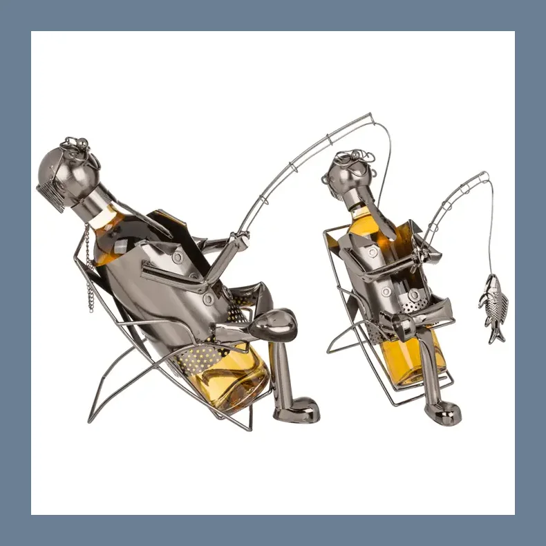 Fisker 2 Vinflaskeholder metal